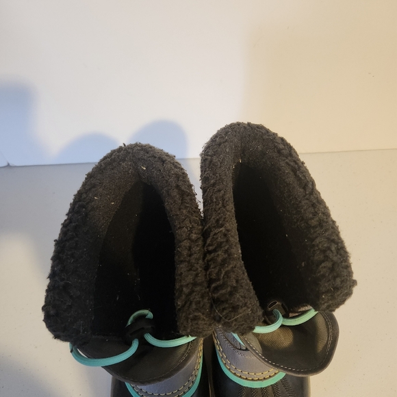 SOREL Kids Yoot Pac Nylon Unisex Winter Boots Blue Gray Size 4 Fleece Lined - Picture 3 of 8